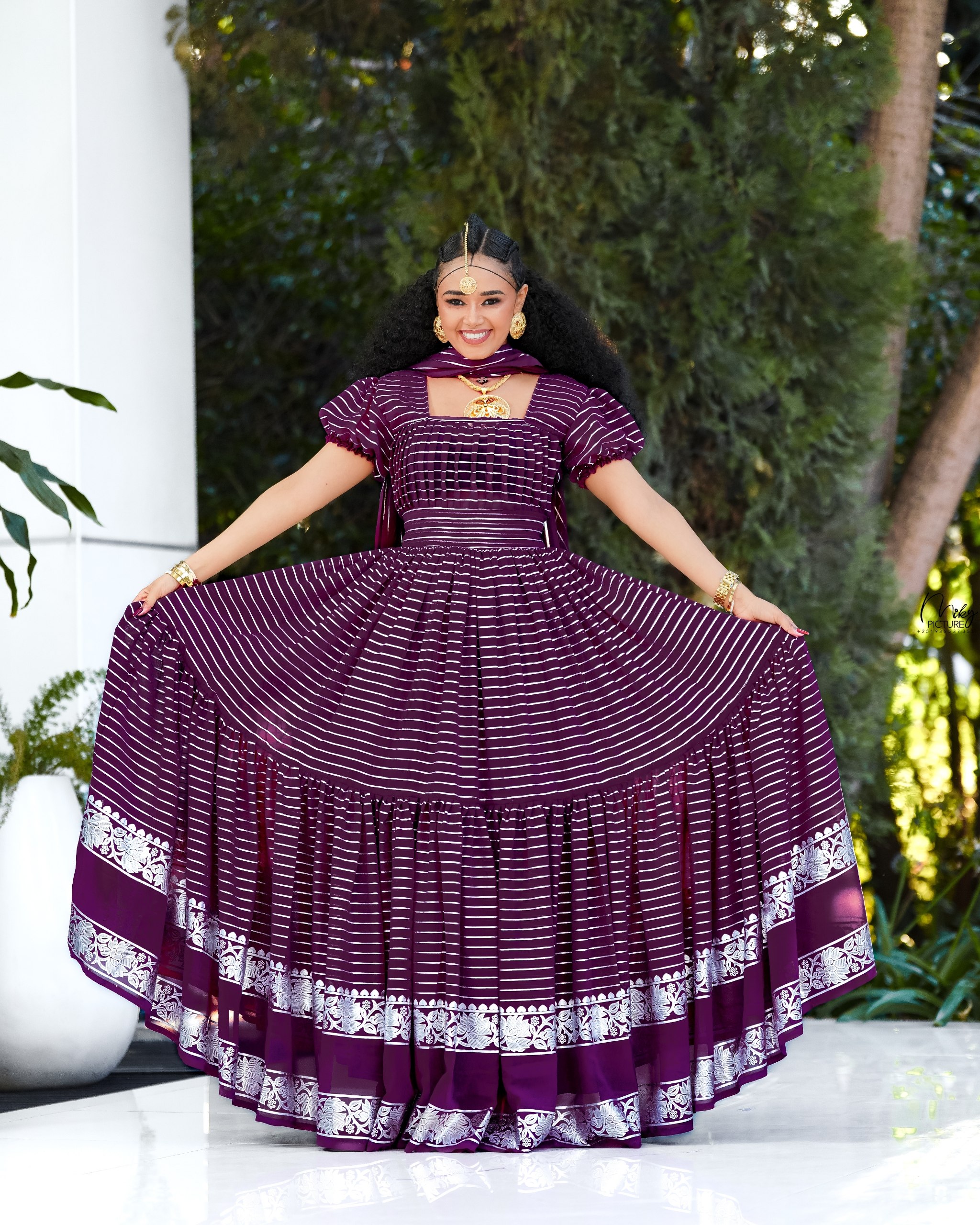 Embroidered Chiffon Set